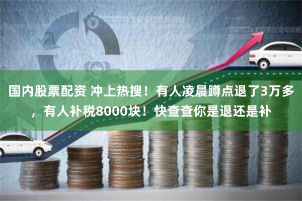 国内股票配资 冲上热搜！有人凌晨蹲点退了3万多，有人补税8000块！快查查你是退还是补
